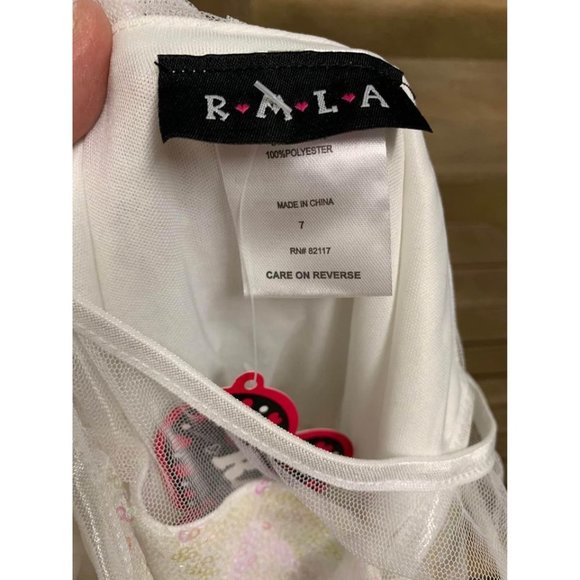 NWT RMLA Formal Girls Dress White Size 7 - Picture 4 of 5